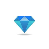 sencillo realista azul diamante icono firmar ilustración diseño, joya diamante símbolo modelo vector