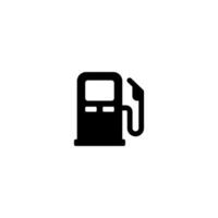 simple flat gas station icon design, gas station symbol silhouette vector