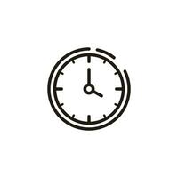 moderno reloj icono ilustración diseño, reloj símbolo con resumido estilo modelo vector