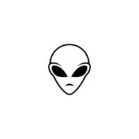 sencillo extraterrestre cabeza icono ilustración diseño, extraterrestre símbolo vector