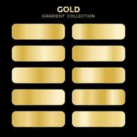 gold metallic gradient collection vector