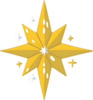 AI generated star shaped christmas decoration clipart png