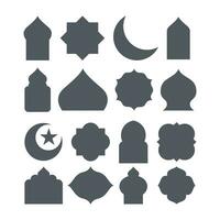conjunto de islámico forma ilustración diseño, blanco islámico forma modelo vector
