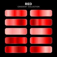 bright red shiny gradient collection vector