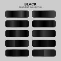 black metallic gradient collection vector