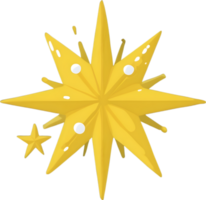 AI generated star shaped christmas decoration clipart png