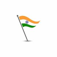 sencillo India ondulación bandera ilustración vector