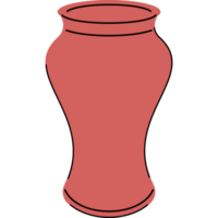 minimalistisch Bohemien Stil Terrakotta Keramik. Blume Vase isoliert auf transparent Hintergrund png