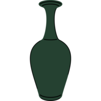 minimalistisch Bohemien Stil Terrakotta Keramik. Blume Vase isoliert auf transparent Hintergrund png