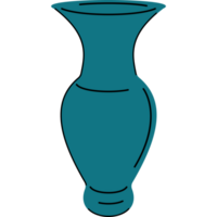 minimaliste bohémien style terre cuite céramique. fleur vase isolé sur transparent Contexte png