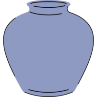 minimaliste bohémien style terre cuite céramique. fleur vase isolé sur transparent Contexte png