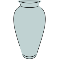 Minimalist Bohemian Style Terracotta Ceramics. Flower Vase Isolated on Transparent Background png