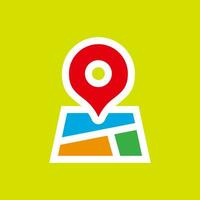 Simple Flat Colorful Location Icon Illustration Design, Modern Map Address Symbol Template Vector