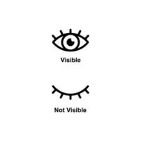 visible and not visible icon illustration design, modern eye symbol template vector