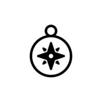 Simple Compass Icon Illustration Design, Compass Symbol Template Vector