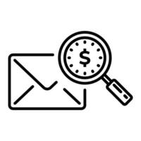 Line style Icon design for email and finance vector