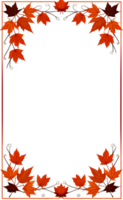 AI generated Thanksgiving Border frame PNG transparent background