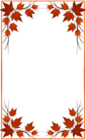 AI generated Thanksgiving Border frame PNG transparent background