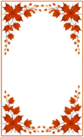 AI generated Thanksgiving Border frame PNG transparent background