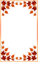 AI generated Thanksgiving Border frame PNG transparent background