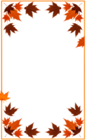 AI generated Thanksgiving Border frame PNG transparent background