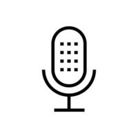 Microphone icon. outline icon vector