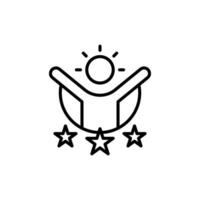 Self Confidence icon. outline icon vector
