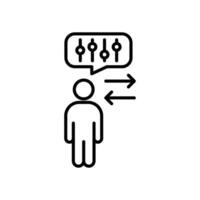 Self Control icon. outline icon vector