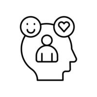 Emotions icon. outline icon vector