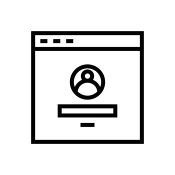 log in icon. outline icon vector