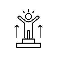 Self Motivation icon. outline icon vector