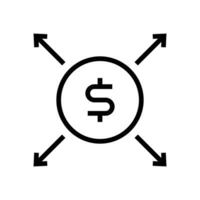 Cost  icon. outline icon vector