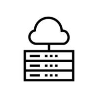 cloud storage icon. outline icon vector