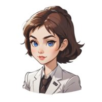 AI generated Business Female Cartoon Character png