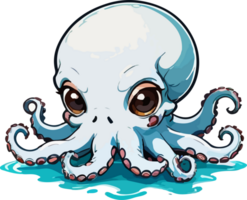 AI generated Octopus Cartoon Illustration Character png