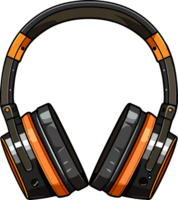 AI generated Cute headphone in cartoon style png