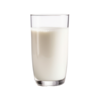 AI generated glass of milk on transparent background PNG image