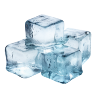 AI generated ice cube on transparent background PNG image