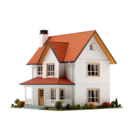 AI generated small house with flowers on transparent background PNG image