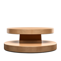 AI generated wooden podium on transparent background PNG image