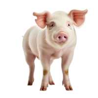 ai generiert Schwein auf transparent Hintergrund png Bild