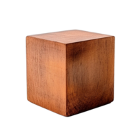AI generated wooden box on transparent background PNG image