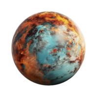 ai genererad planet på transparent bakgrund png bild