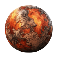 AI generated planet on transparent background PNG image