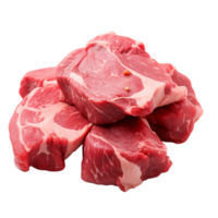 ai gerado cru carne em transparente fundo png imagem