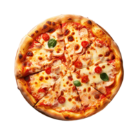 AI generated pizza on transparent background PNG image