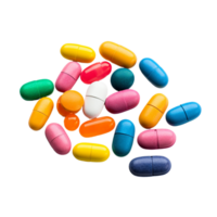 AI generated pills on transparent background PNG image