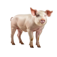 AI generated pig on transparent background PNG image