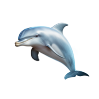 AI generated dolphin jumping on transparent background PNG image