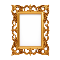 AI generated picture frame mockup on transparent background PNG image